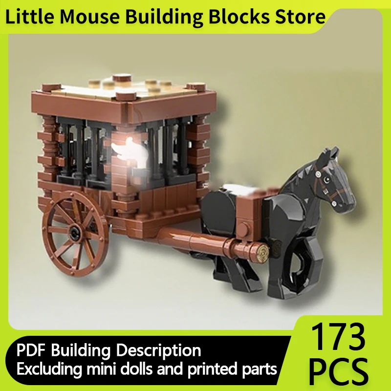 

Medieval Castle Model MOC Building Bricks Carriage Transportation Modular Technology Gifts Holiday Assemble Children Toys Suit