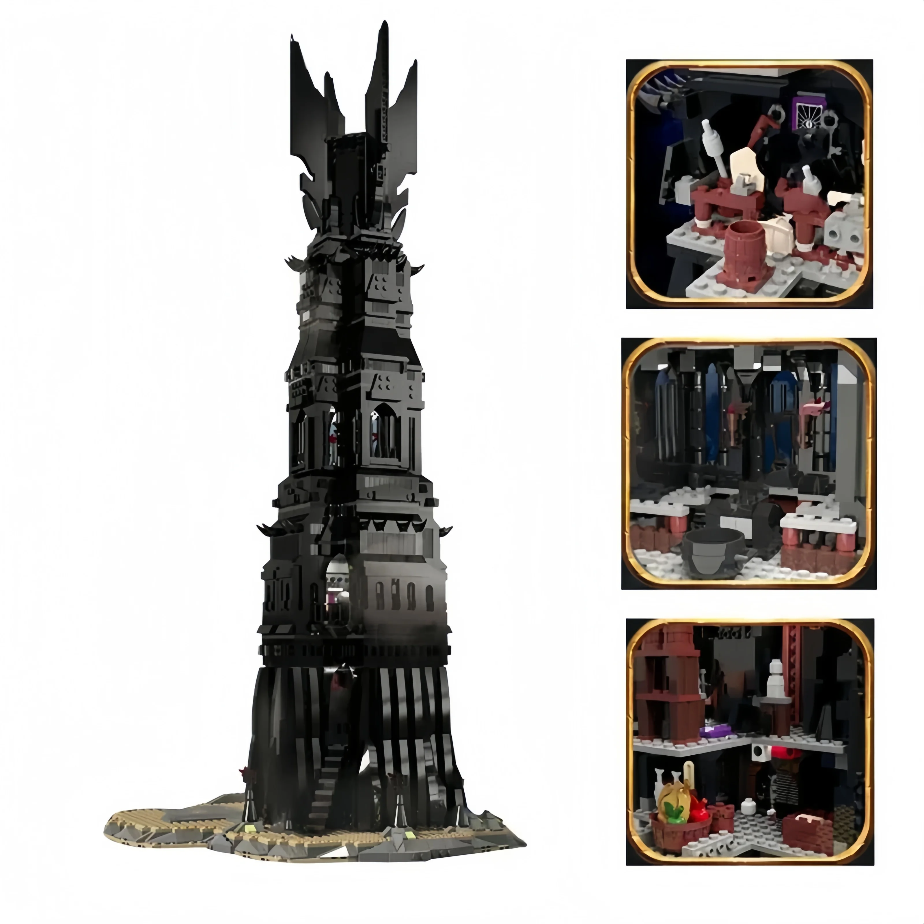 

2359pcs Lord Rings Tower Model Kit Creative Huge Puzzle Toy Building Blocks Creative Model Holiday Birthday Gift