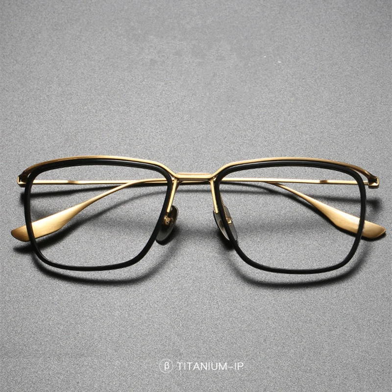 

Pure Titanium Prescription Glasses Frame Men Classical Big Square Personality Design Optical Eyeglasses Women Eyewear Oclus 106