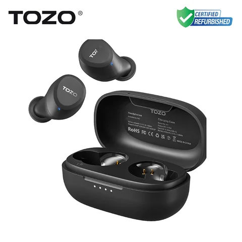 Auricolari TOZO ricondizionati TWS Cuffie touch control ultraleggere wireless originali Auricolari Bluetooth Sport per Iphone Android