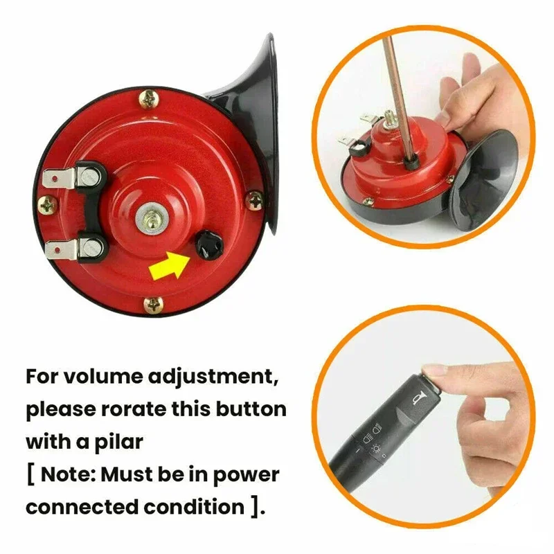 1/2pcs 300DB Loud Car Air Horn 12V Trumpet motorcycle Horn for Trucks Vehicle Horn Dual-tone Electric Snail Air Horn