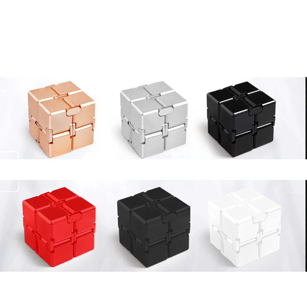 Stress Relief Toy Premium Metal EDC Infinity Cube Decompression Relax Adults Anti-stress Office Cubic Reliever Autism