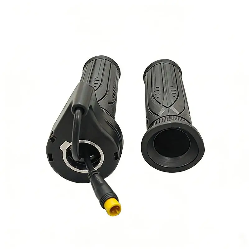 Image of 1 Paar 20X Scooter-Geschwindigkeitsdrosselgriffe 12V bis 72V für 22,2mm Lenker E-Bike-Gasgriff mit 3-poligem wasserdichtem Stecker
