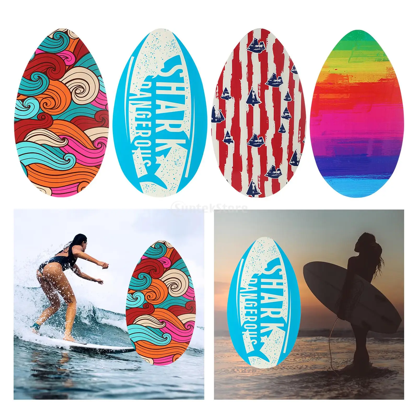 Skim Board Outdoor Wood Construction Sports 3 Sizes Adult Skimboard for Kids Performance Deck Adults Sports Outdoors Teenagers