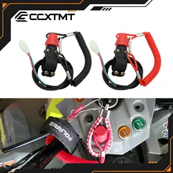 Motorcycle Kill Stop Switch & Safety Tether Cord For 22mm Handlebar Scooter ATV Quad Honda Yamaha Kawasaki Suzuki KTM Universal