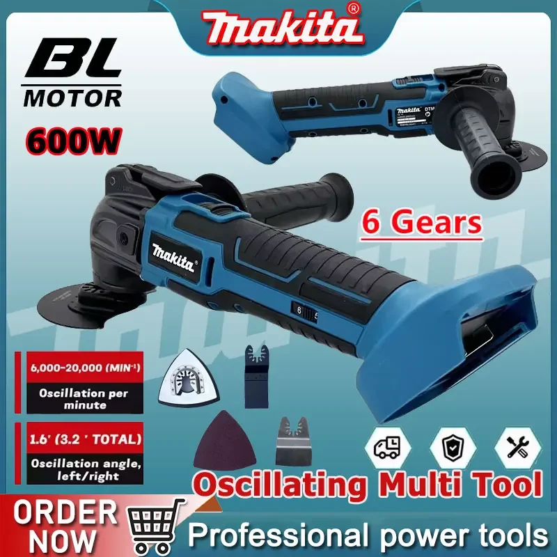 

Makita Brushless Quick Release Oscillating Tool Multi Functional Tool Renovator Electric Trimmer Compatible For 18V Battery