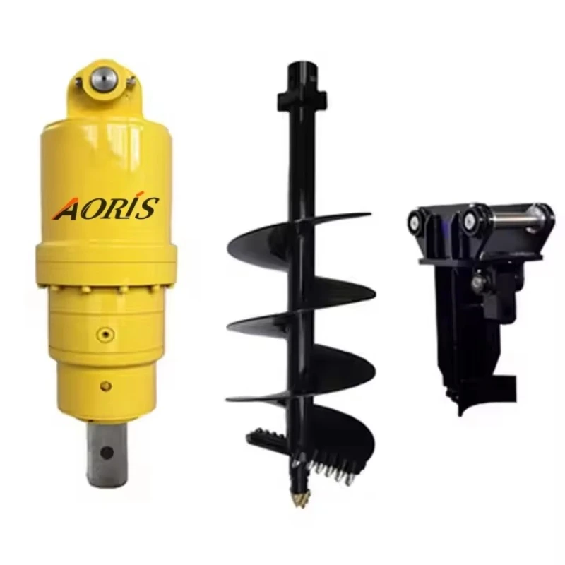 

Dozer driven rear bore with engine for slip steering excavation tractor backhoe