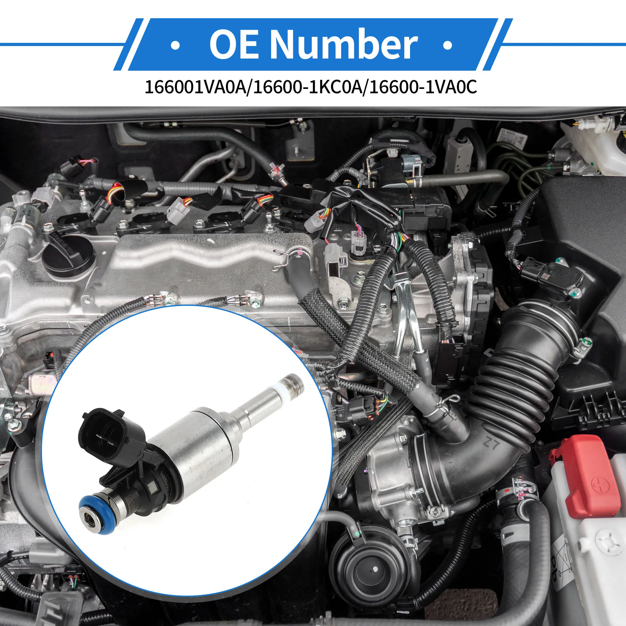 

Топливная форсунка UXCELL No 166001VA0A для Nissan Rogue Hybrid 2.0 17-19 1 шт., черный