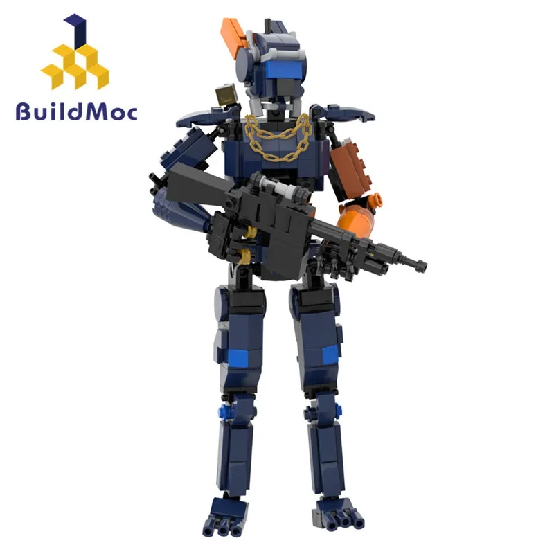 MOC diy Mecha Chappies Armor-plated Sci-fi Action Movie Warriors Robot Building Blocks Kits Toy for Chidildren Birthdays Gifts