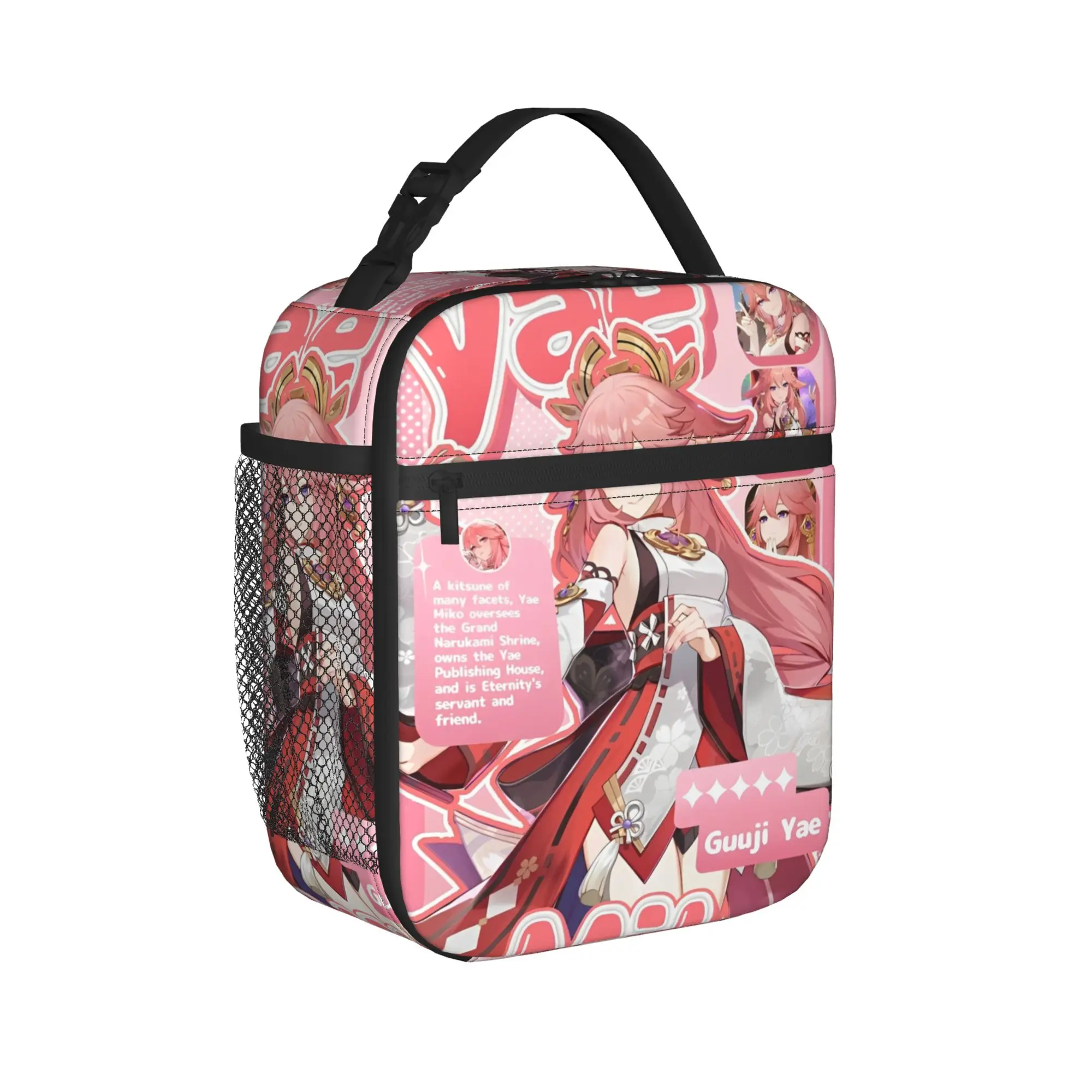 yae miko genshin impact Thermal Insulated Lunch Bags for Travel  Portable Food Bag Men Women Thermal Cooler Food Box