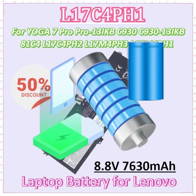

L17C4PH1 8.8V 7630mAh Laptop Battery for Lenovo YOGA 7 Pro Pro-13IKB C930 C930-13IKB 81C4 L17C4PH2 L17M4PH3 L17M4PH1
