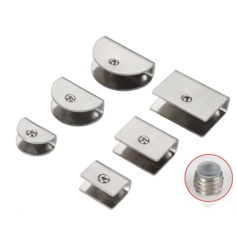 Fixing Clip Right Angle Corner Protector Glass/Tile Buckle Square Type Aluminum Alloy Glass Clip Fixing Clip Silver/Black