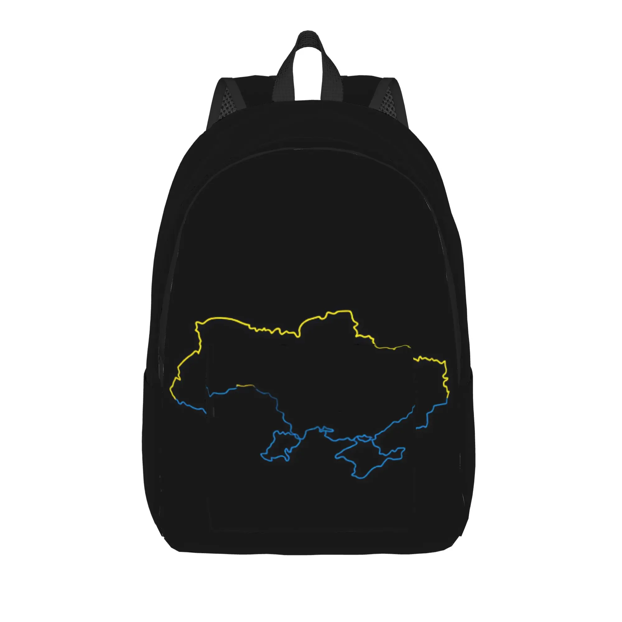 Neon Outline Map Print Backpack Boy  Print Backpacks Polyester Funny School Bags Outdoor Style Design Rucksack
