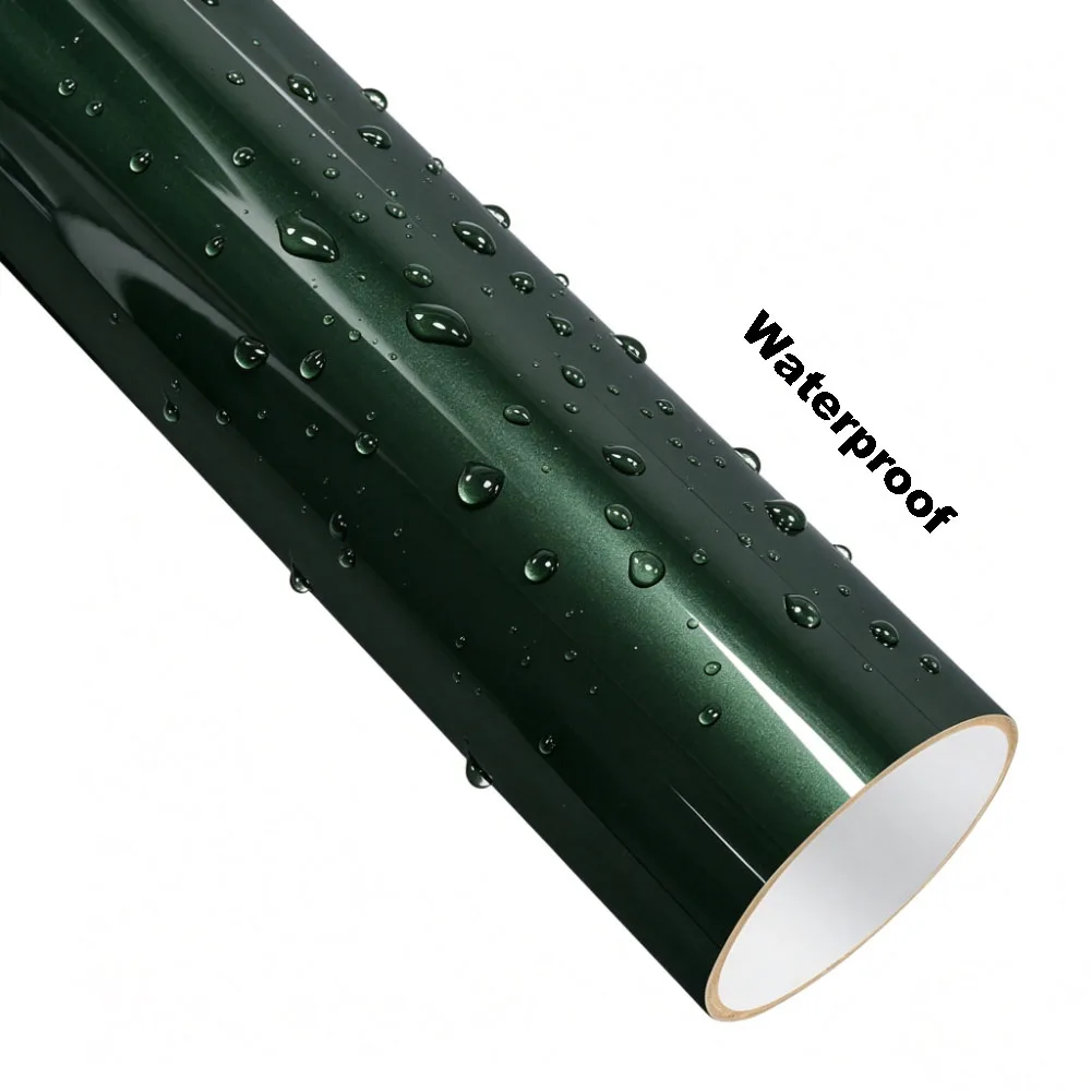 Midnight Green PVC Car Vinyl Wrap Film with PET Release Liner Air‑Channel Bubble Free Self‑Adhesive Color Change Decal Sticker