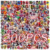 50/100/200Pcs Marvel Cute Super Hero Anime Stickers The Avengers Laptop Skateboard Motorcycle Waterproof Sticker Kids Toys