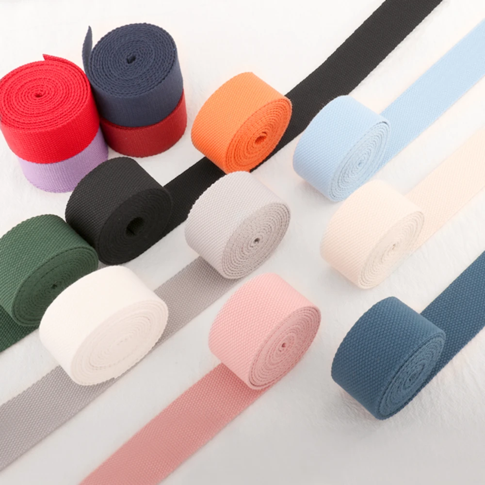 5 meters 20mm Canvas Webbing Belt Bag Webbing Cotton Webbing Nylon Webbing DIY BackPack Strap Sewing Bag Belt Dog Accessories