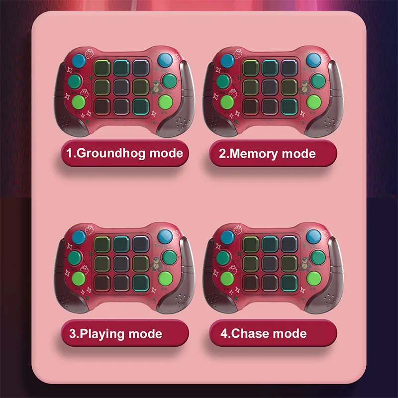 Maszyna do gry wciskania dla dzieci Push Puzzle do treningu myślenia Puzzle z niedźwiedziem truskawkowym Zabawka dekompresyjna