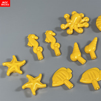 MOC Bricks Ocean Little Animal Conch shellfish seahorses Sea Scene Model Educational Building Blocks Plastic Toy For Children