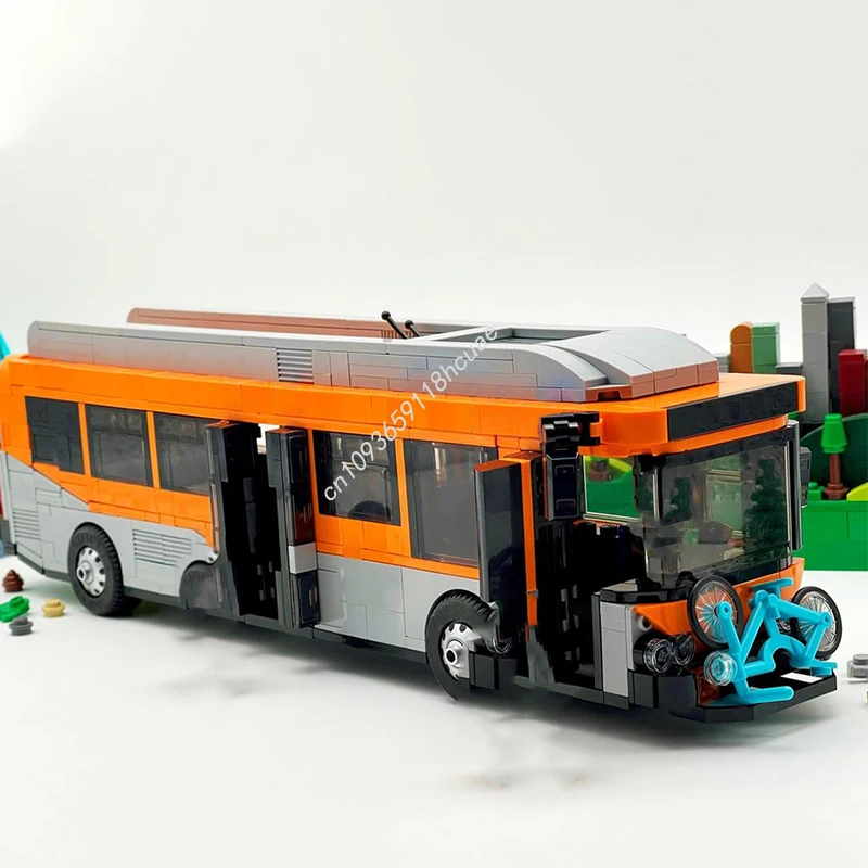 801 elementów MOC Autobus miejski West Coast City Champions Super Car Klocki konstrukcyjne Nauka STEAM Prezent świąteczny Rozwijanie umiejętności manualnych