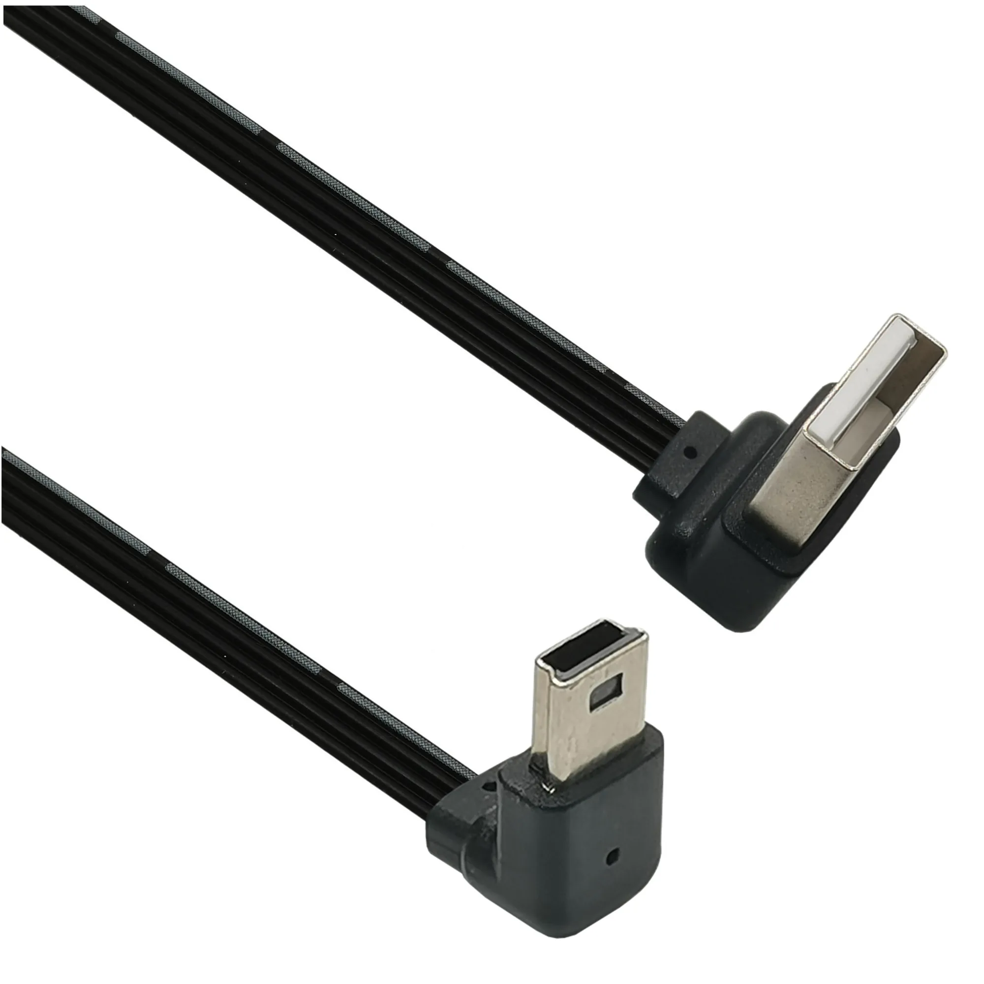 2.0 USB męski do Mini kabel USB w dół prostopadły 90 stopni 0.1m 0.2m 0.3m 0.5m do aparatu MP3 MP4 Tablet odtwarzacz wideorejestrator samochodowy GPS