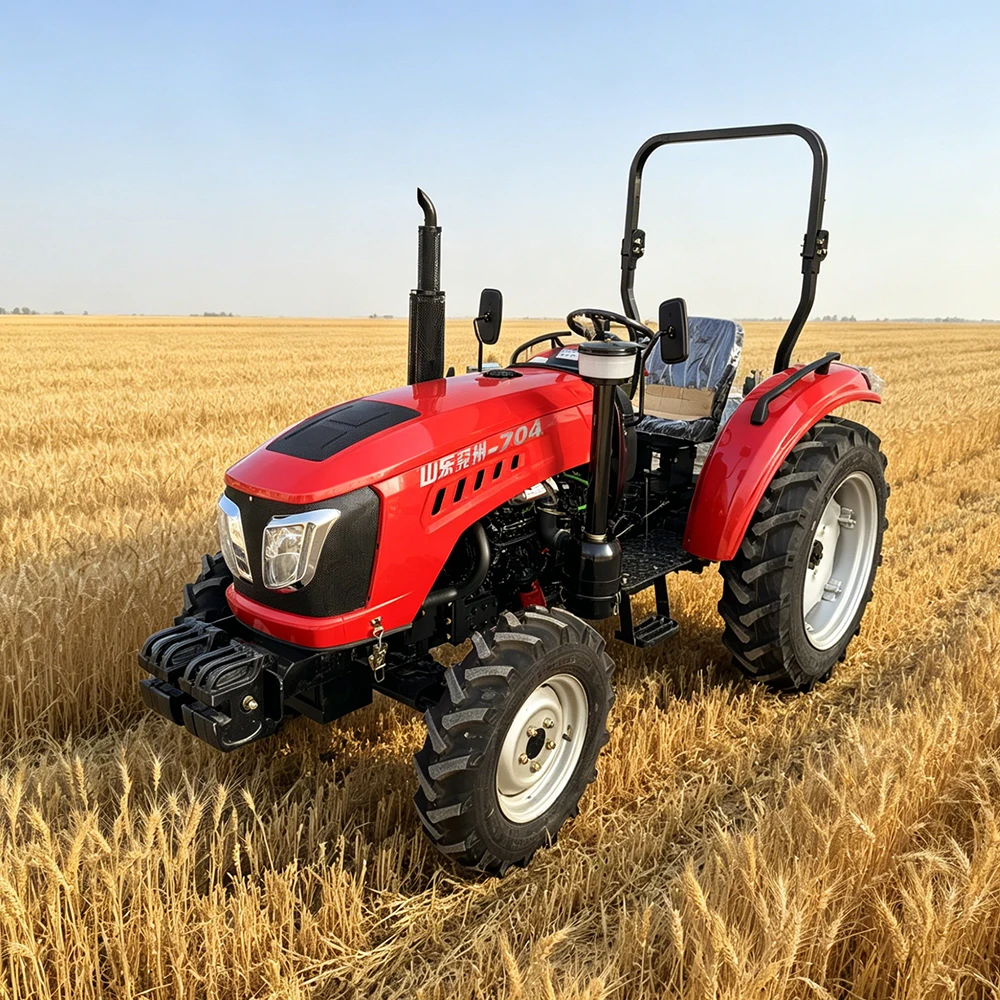 High-performance compact agricultural tractor with 60 horsepower, 70 horsepower, 80 horsepower, low maintenance