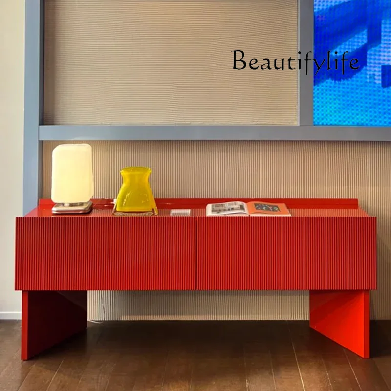 

Creative Italian minimalist entrance cabinet, simple modern side cabinet, storage, dining side cabinet, color designer model