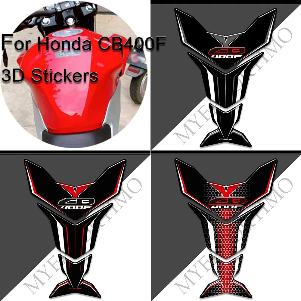 

Tank Pad Gas Fuel Oil Kit Knee Fish Bone Anti-scratch decorative Protector 3D Sticker Motorcycle For Honda CB400F CB 400F 400 F