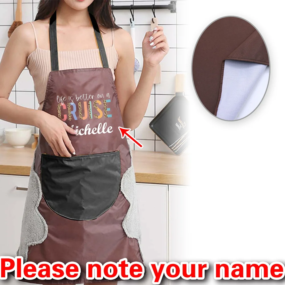 

Personalized Customized Unisex Cleaning Apron Cooking Baking Household Large Pocket Apron