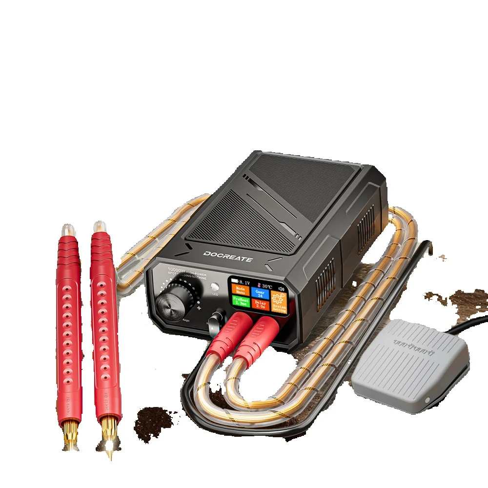 10000-W-Punktschweißgerät, Hochleistungs-Handpunktschweißgerät, eingebauter 10000-mAh-Akku mit großer Kapazität, tragbares 1200-A-einstellbares Schweißgerät, geeignet für 18650-Batterien