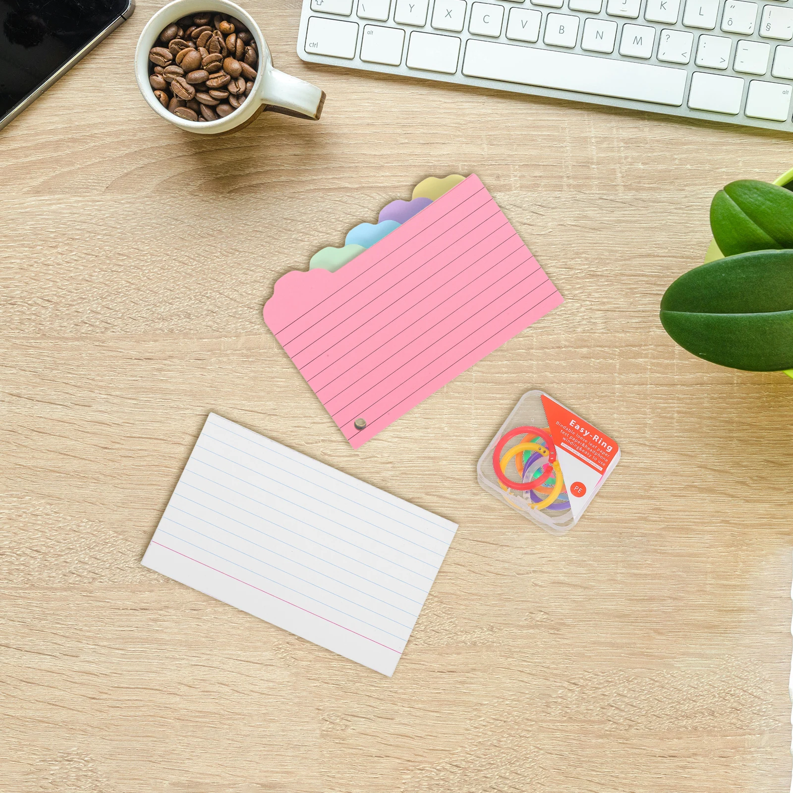 1 Set Of Flashcard Organizer Box Index Card Storage Case Desktop Notes Holder Business Supplies Portable Card Container Notecard