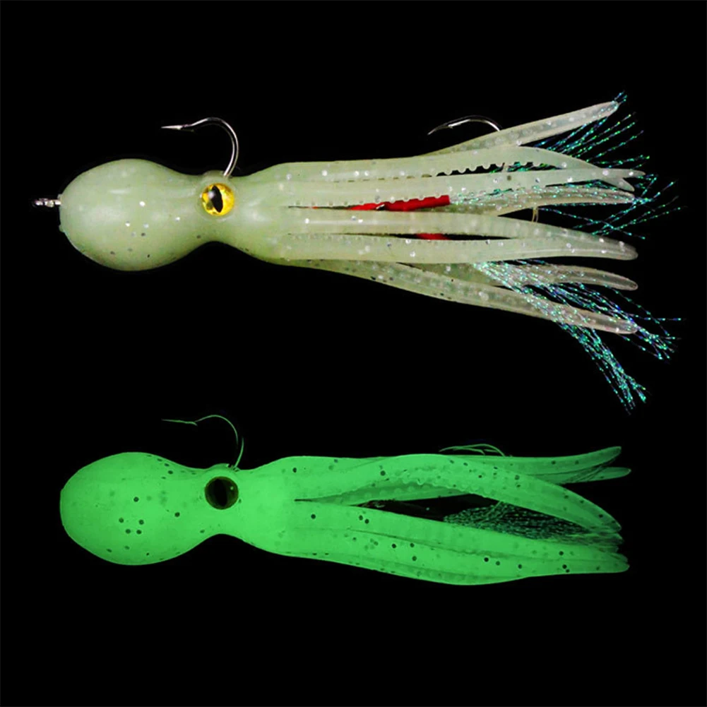 Fishing Lures 21g/11cm Squid Skirts Fishing Soft Bait Catfish Opsariichthys Artificial Saltwater Sea Lure Double Hook Tack