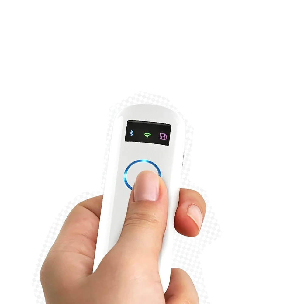 Mini Portable 2D Wireless Bluetooth QR Code Scanner Pocket QR Reader for Android IOS Black