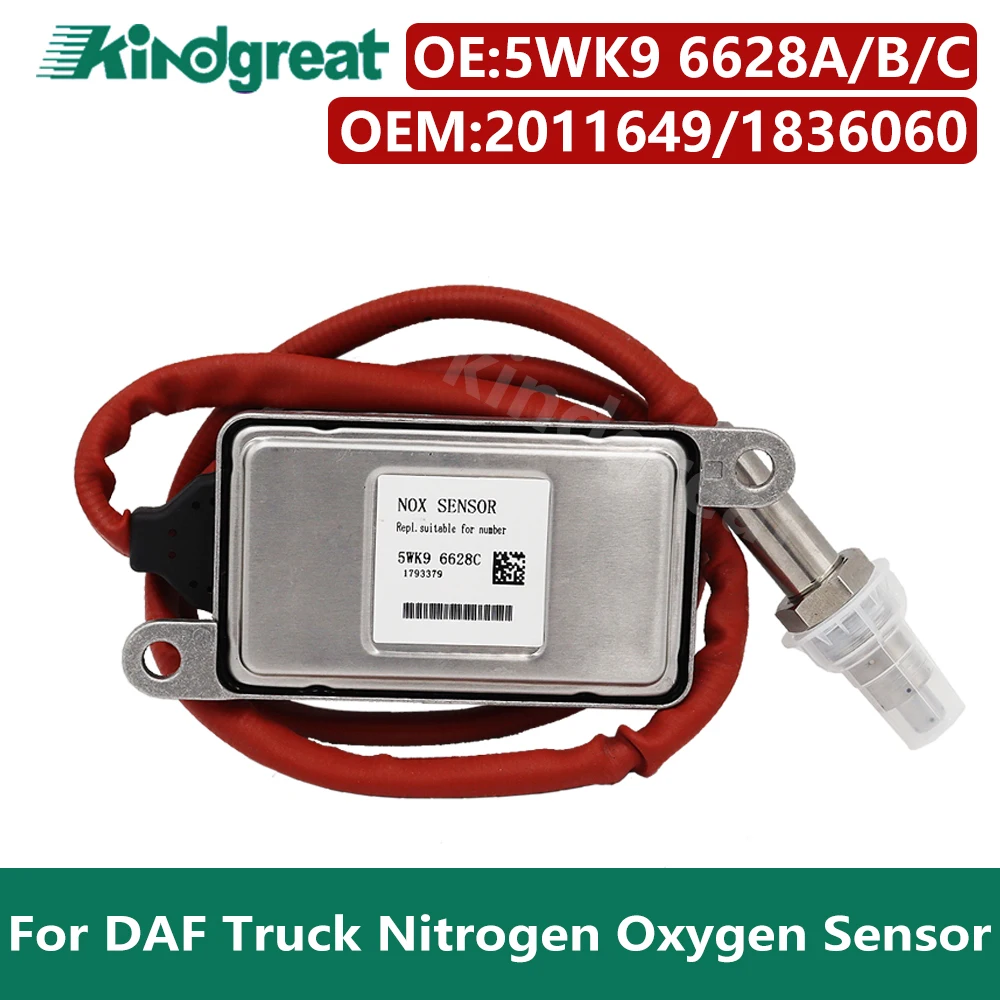 

High quality Truck parts NOx Sensor 5WK9 6628A/B/C Nitrogen Oxygen Sensor Fit for DAF Truck Sensor 2011649 1836060 1793379