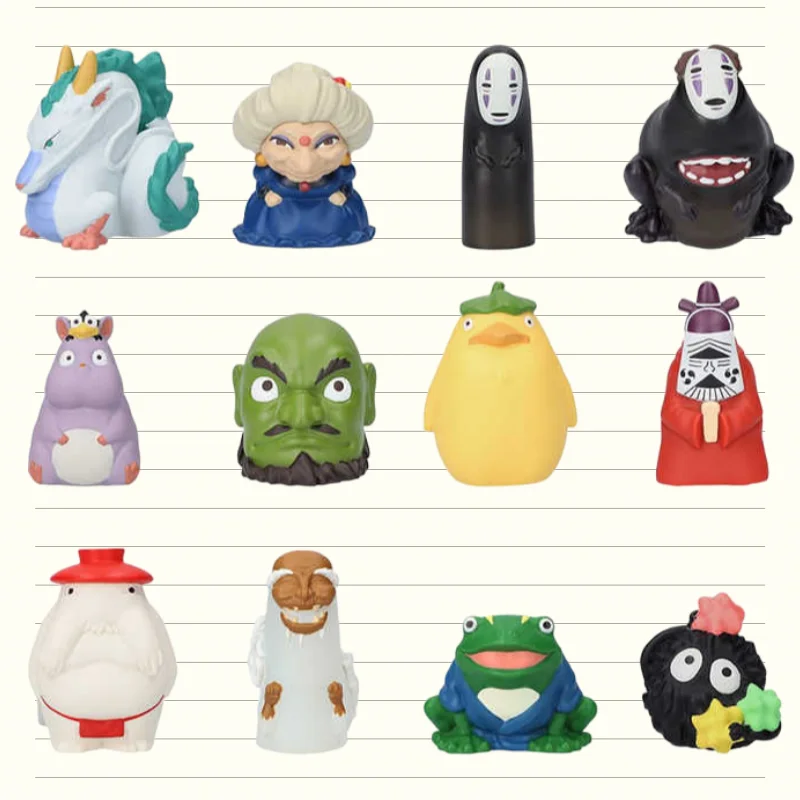 Punto caliente Anime japonés dragón blanco bola de carbón elfo sin rostro muñeca de dedo masculino decoración caja ciega juego de dedo juguete regalo de cumpleaños