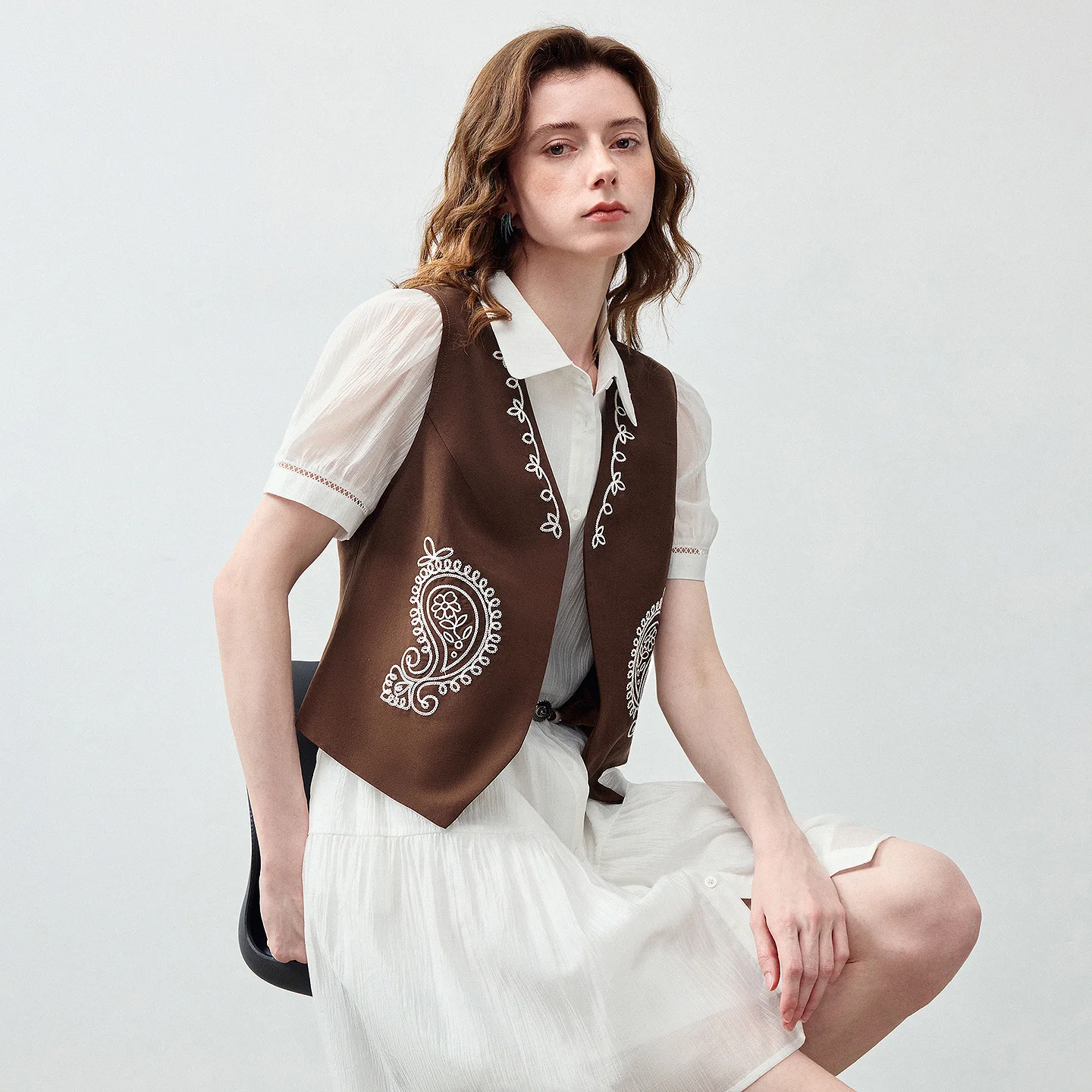TOYOUTH Women Lyocell Linen Vest 2026 Summer New Slim Fit Short Bohemian Paisley Print Nomadic Style Tops