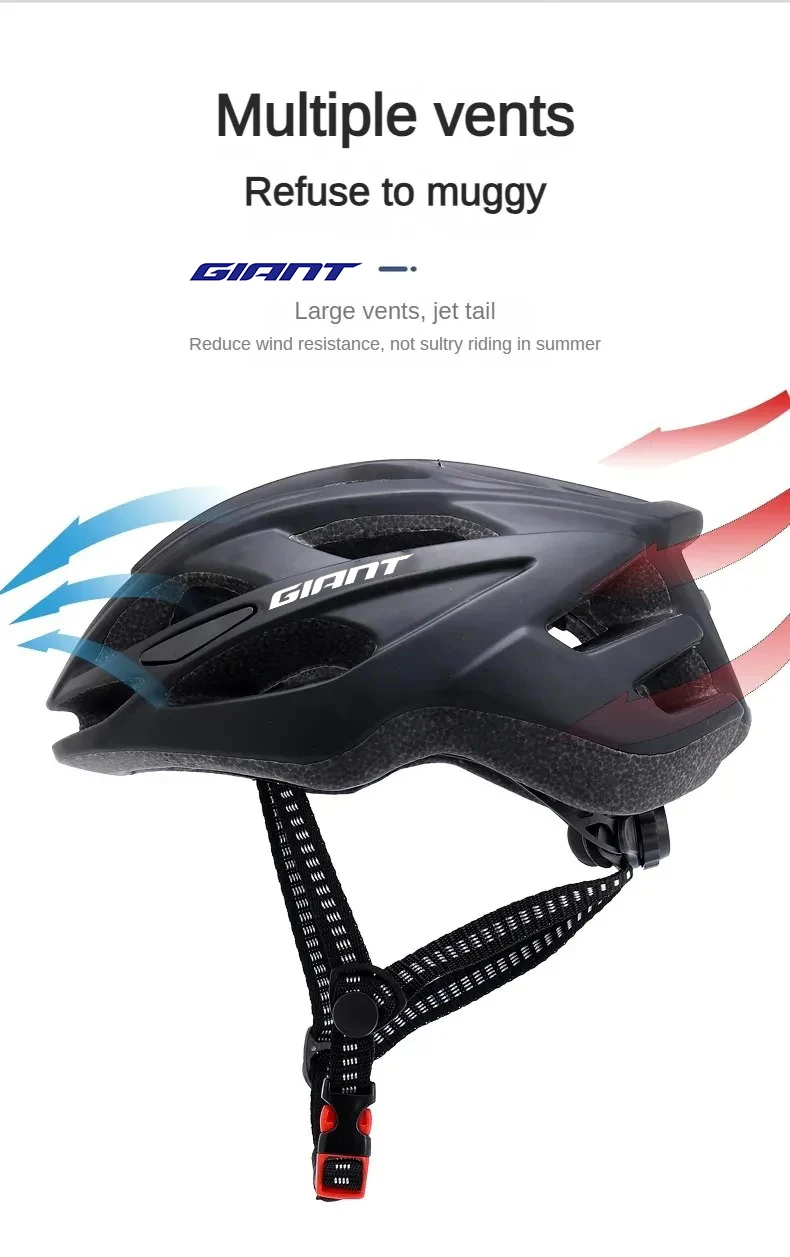 Riesiger, ultraleichter Fahrradhelm CPSC/CE-zertifiziert mit 18 Lüftungslöchern, verstellbarem Riemen und EPS-Schaum, MTB/Rennradzubehör – Detail 6