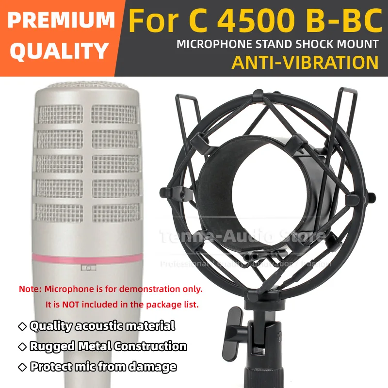 SnapVox Compatible With AKG C4500 C 4500 B BC Isolation Shock Mount Microphone Shockproof Mic Spider Holder Shockmount Stand