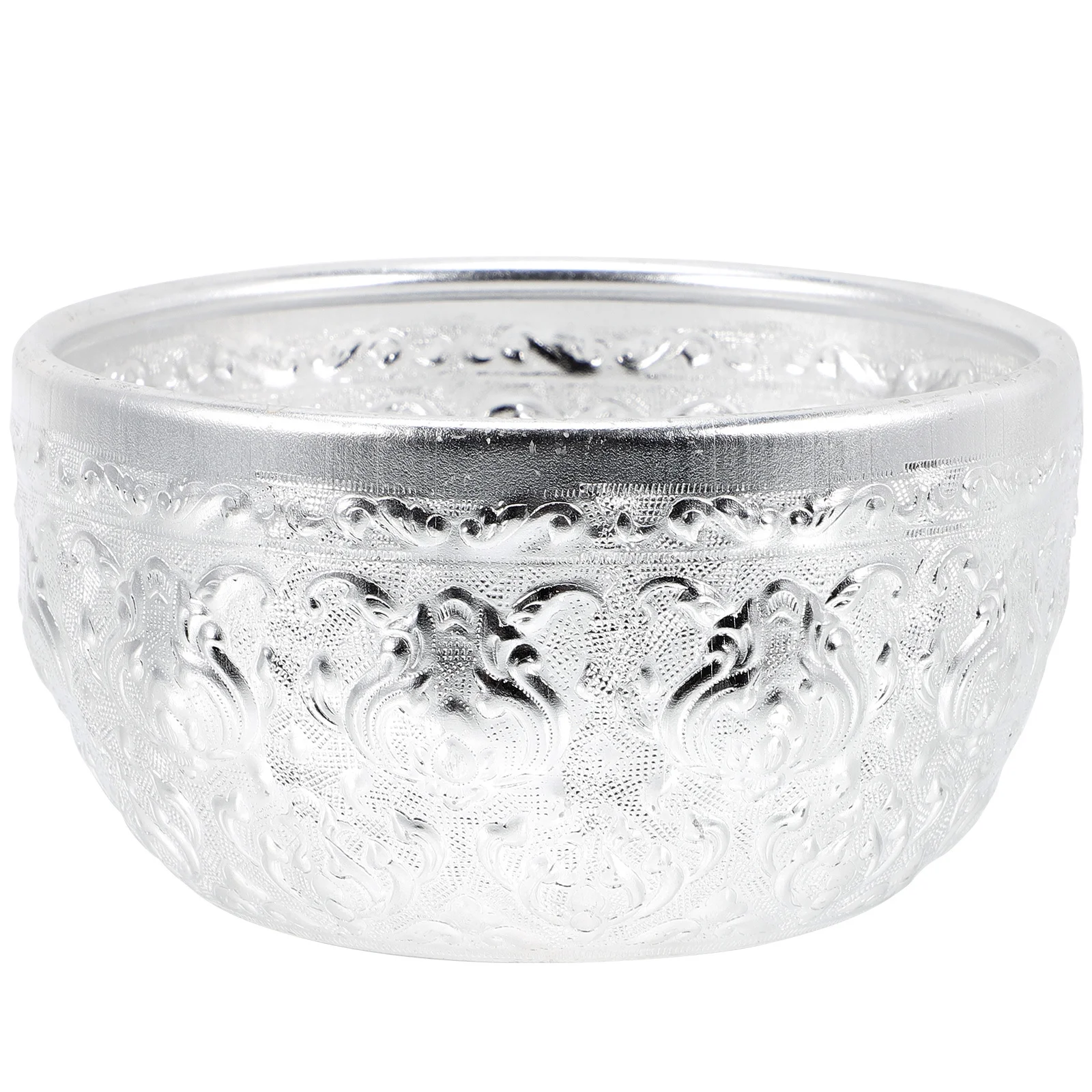 

Metal Bowl Smooth Edge Thick Bottom Stable Multi-Use Serving Bowl for Food Salad Milk Tea Container Household Restaurant