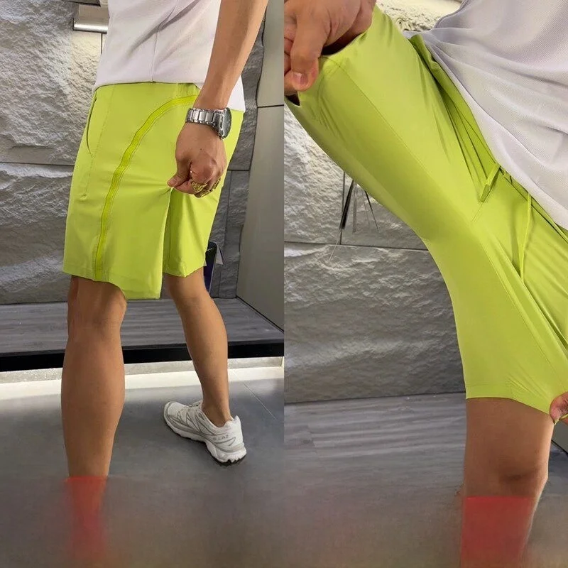 

High-End Men's And Women's Couple Dopaamine Color 3D Tailored Sports Casual Shorts Trendy Polyester Fiber Straight Leg Shorts