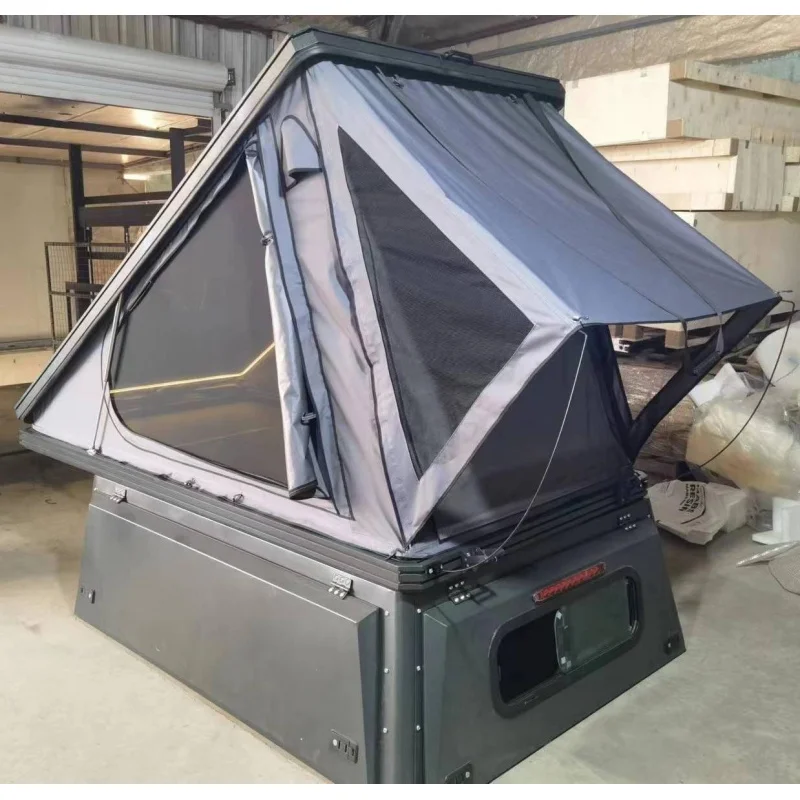 Automatic Four-Season Lightweight Hard Roof Top Tent with Oxford Fabric Pickup Trucks