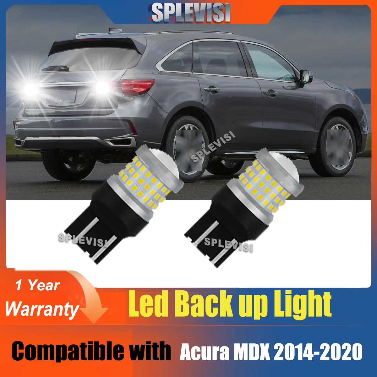 

2x 7440 7443 Aluminum LED Back Up Reverse Lights DC 12V Canbus Error Free Upgrade FIT For Acura TSX RL TLX MDX RDX ZDX TL RSX