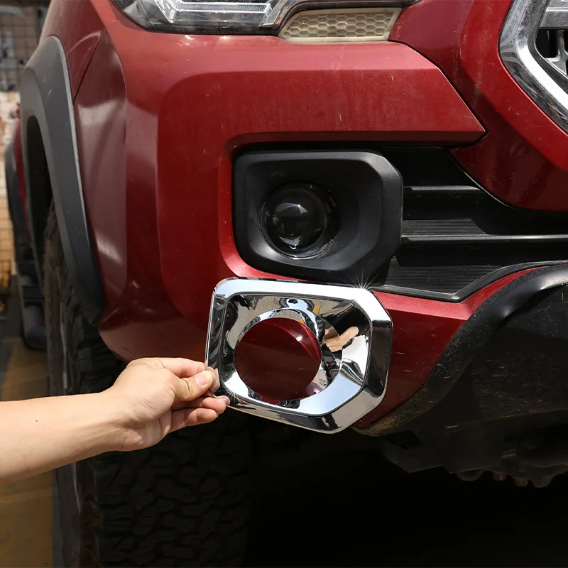 For Toyota Tacoma 2016-2020 ABS Car Front Fog Lamp Lamp Cover Decorative Bumper Protector Cover Decorative Fog Lamp Accessories