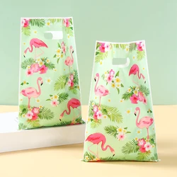 Hawaiian Flamingo Handy Gift Bag Summer Beach Birthday Party Decorations Kids Favors Candy Cookie Bag Hawaii Luau Tropical Party