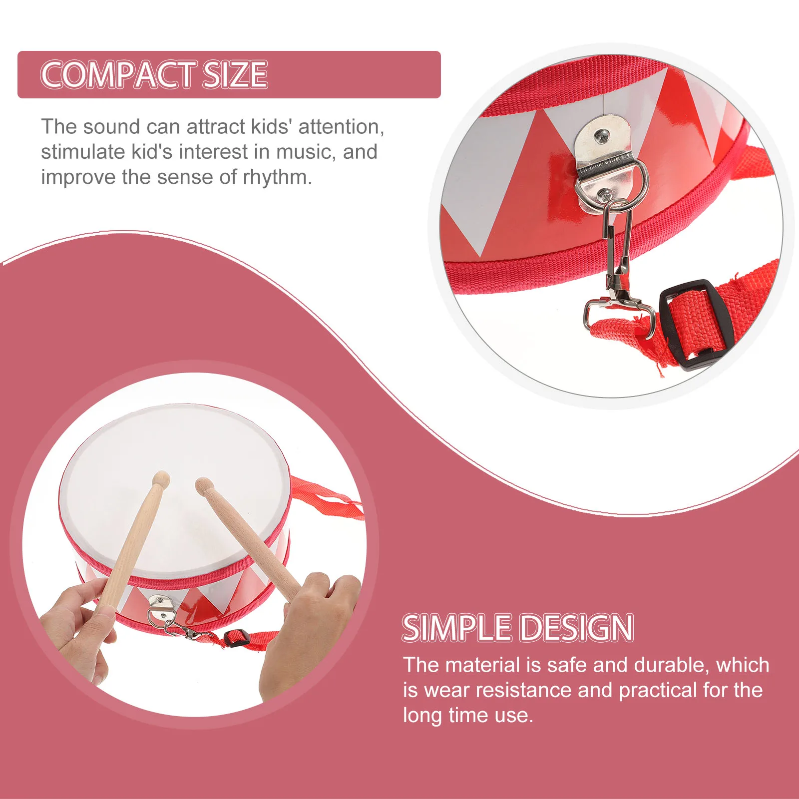 

1 Set Kids Snare Drum Educational Percussion Musical Instrument Baby Drum Set Drumsticks Music Learning Gift For Children Rhythm