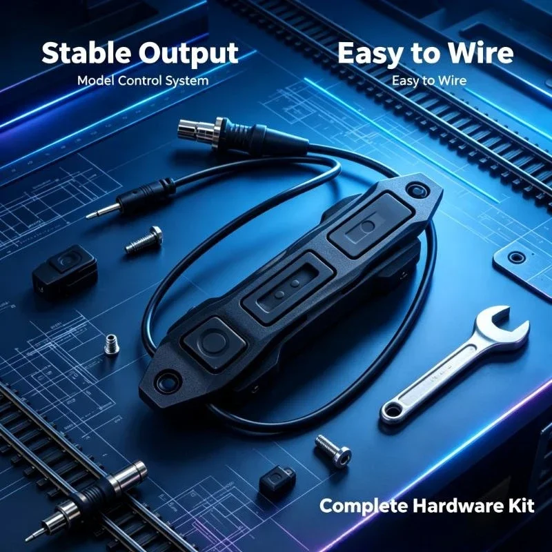Hobby Model Flashlight Control Parts, Remote Pressure Switch With Dual Buttons And Dual 2.5mm Audio Connecting Plugs