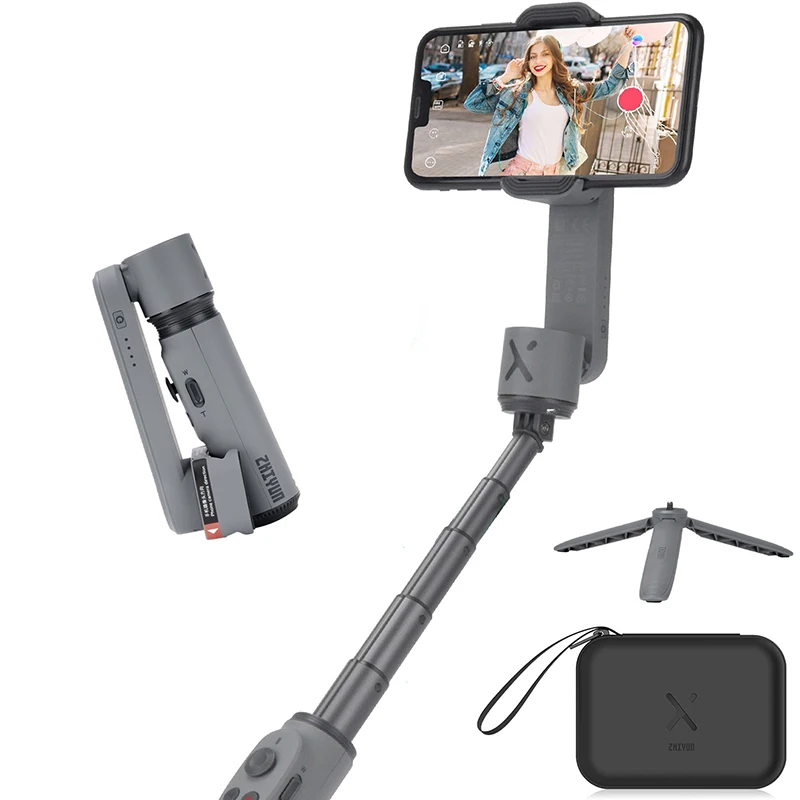 (USED) Zhiyun Smooth X 2-Axis Handheld Gimbal Stabilizer for iPhone 11/11 12 Pro 8 7 Plus Samsung Galaxy S8+ S8 Huawei Xiaomi