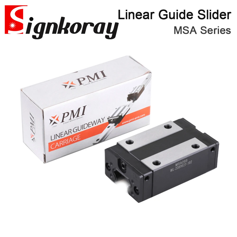 Carrello guida lineare con blocco scorrevole serie SignkoRay PMI MSA per macchina da taglio per incisione laser CO2
