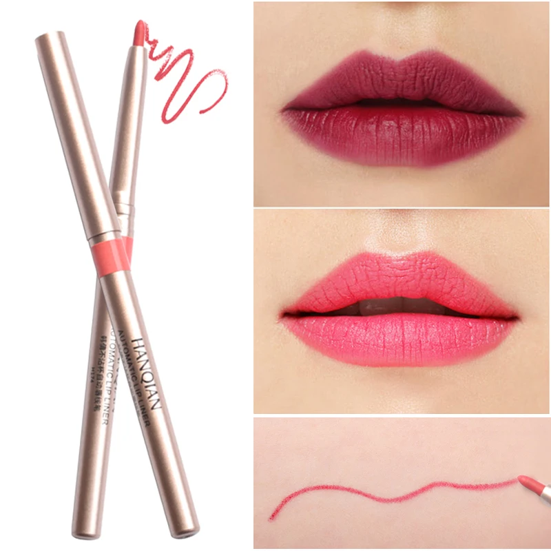 Waterdichte Automatische Lipliner Dames Glamorous Lip Liner Langdurige Gemakkelijk Kleur Lipstick Bite Lip Make-Up