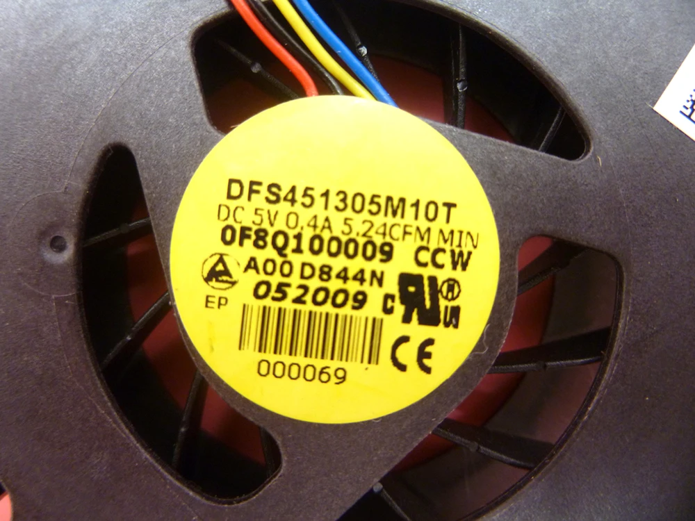 Laptop CPU Fan For DELL For Vostro 1220 V1220 0D844N D844N DFS451305M10T CCW 0F8Q100009 3BAM3FAWI00 DC5V 0.4A New