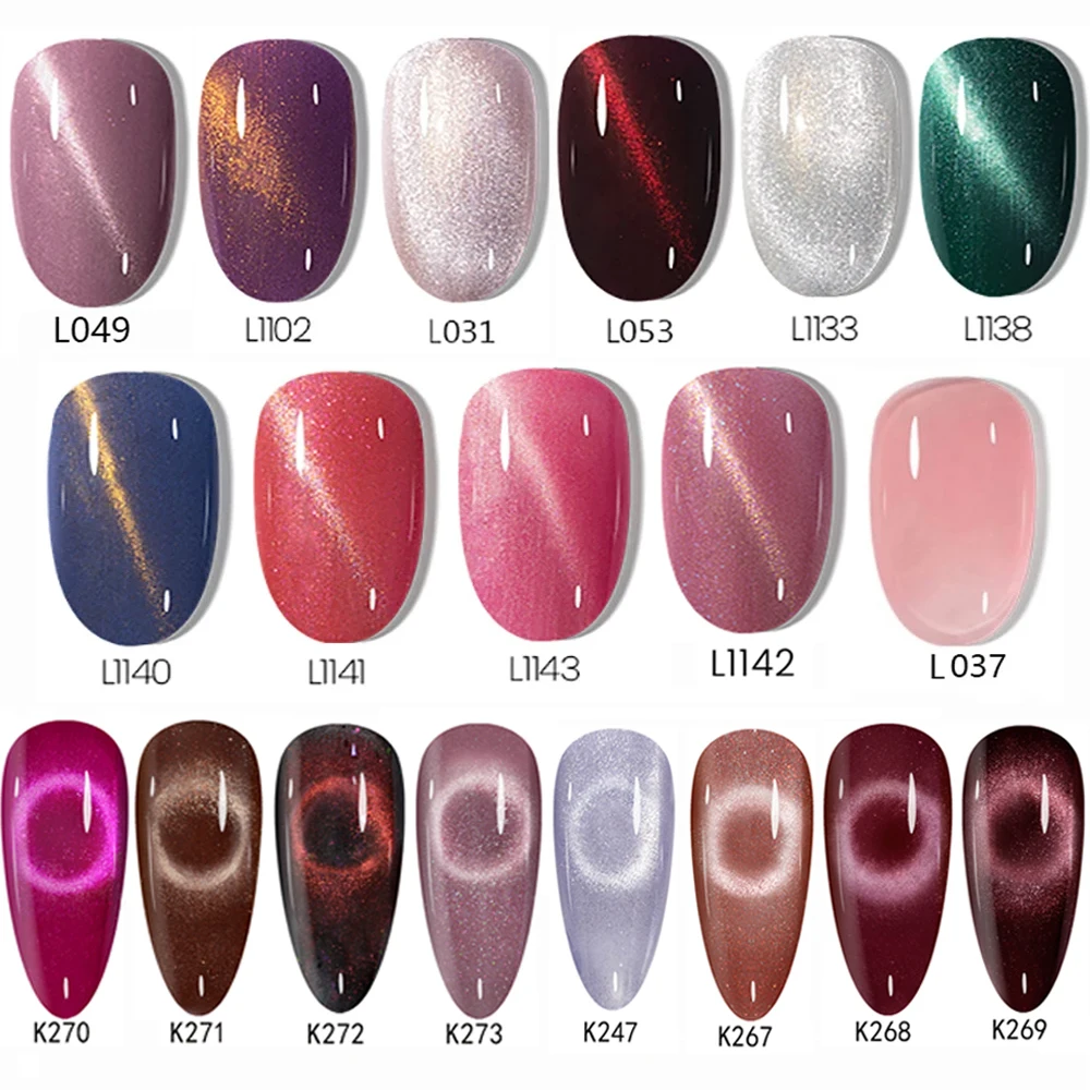 MAYCHAO 5ml Cat Eye Magnetic Gel Nail Polish Shiny Glitter Gel Lacquer Semi Permanent Soak Off UV LED Varnish Manicure Nail Art